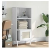 Image de Bibliothèque SENJA aspect de rotin blanc bois massif de pin 358059
