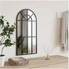 Image de Miroir mural noir 30x60 cm arche fer 358624