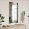 Image de Miroir mural noir 50x100 cm rectangulaire fer 358630