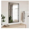 Image de Miroir mural noir 60x100 cm rectangulaire fer 358631