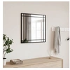 Image de Miroir mural noir 60x60 cm carré fer 358635