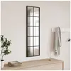 Image de Miroir mural noir 30x100 cm rectangulaire fer 358643