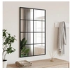 Image de Miroir mural noir 50x80 cm rectangulaire fer 358648