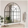 Image de Miroir mural noir 100x50 cm arche fer 358652