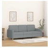 Image de Canapé à 3 places Gris clair 180 cm Tissu