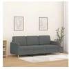 Image de Canapé à 3 places Gris foncé 180 cm Tissu