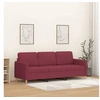 Image de Canapé à 3 places Rouge bordeaux 180 cm Tissu