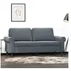Image de Canapé à 2 places Gris foncé 140 cm Velours