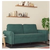 Image de Canapé à 2 places Vert foncé 140 cm Velours
