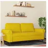 Image de Canapé à 2 places Jaune 140 cm Velours