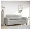 Image de Canapé à 2 places Gris clair 140 cm Tissu microfibre
