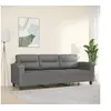 Image de Canapé à 3 places Gris foncé 180 cm Tissu microfibre