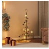 Image de Arbre de Noël en métal avec base en bois noir 120 cm 359603