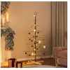 Image de Arbre de Noël en métal avec base en bois noir 150 cm 359604