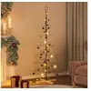 Image de Arbre de Noël en métal avec base en bois noir 180 cm