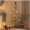 Image de Arbre de Noël en métal pour décoration noir 180 cm 359608