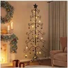 Image de Arbre de Noël en métal pour décoration noir 215 cm 359609