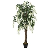 Image de Kunstboom wisteria 560 bladeren 80 cm groen en wit359006