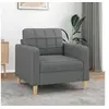Image de Fauteuil Gris foncé 60 cm Tissu