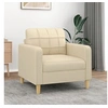 Image de Fauteuil Crème 60 cm Tissu