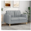 Image de Canapé à 2 places Gris clair 120 cm Tissu