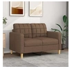 Image de Canapé à 2 places Marron 120 cm Tissu