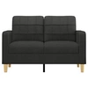 Image de Canapé à 2 places Noir 120 cm Tissu