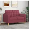 Image de Canapé à 2 places Rouge bordeaux 120 cm Tissu