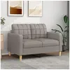 Image de Canapé à 2 places Taupe 120 cm Tissu
