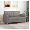 Image de Canapé à 2 places Taupe 140 cm Tissu