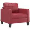 Image de Fauteuil en Similicuir Rouge bordeaux 60 cm