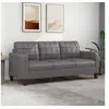 Image de Canapé à 3 places Gris 180 cm Similicuir