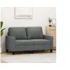 Image de Canapé à 2 places Gris foncé 120 cm Tissu
