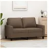 Image de Canapé à 2 places Marron 120 cm Tissu359158