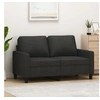 Image de Canapé à 2 places Noir 120 cm Tissu