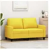 Image de Canapé à 2 places Jaune clair 120 cm Tissu359160