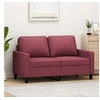 Image de Canapé à 2 places Rouge bordeaux 120 cm Tissu