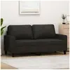 Image de Canapé à 2 places Noir 140 cm Tissu