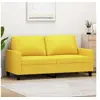 Image de Canapé à 2 places Jaune clair 140 cm Tissu