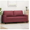 Image de Canapé à 2 places Rouge bordeaux 140 cm Tissu