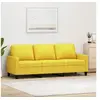 Image de Canapé à 3 places Jaune clair 180 cm Tissu