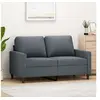 Image de Canapé à 2 places Gris foncé 120 cm Velours