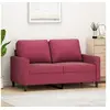 Image de Canapé à 2 places Rouge bordeaux 120 cm Velours