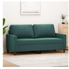 Image de Canapé à 2 places Vert foncé 140 cm Velours