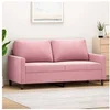 Image de Canapé à 2 places Rose 140 cm Velours 359202