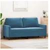 Image de Canapé à 2 places Bleu 140 cm Velours