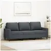 Image de Canapé à 3 places Gris foncé 180 cm Velours