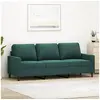 Image de Canapé à 3 places Vert foncé 180 cm Velours