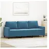 Image de Canapé à 3 places Bleu 180 cm Velours