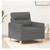 Image de Fauteuil Gris foncé 60 cm Tissu
